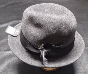 Brand New Bailey Tino Fedora Gray Litefelt Wool Hat Size Large Water Resistant