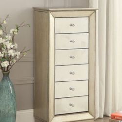 JEWELRY ARMOIRE ANTIQUE GOLD 