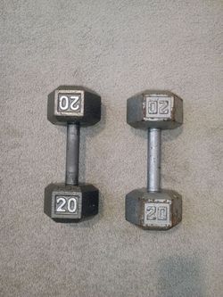 20 lb Hex Dumbbells — Set of 2