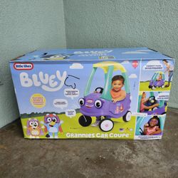 Little Tikes Bluey Grannies Car Coupe Accessories Bluey Foot-to-Floor Ride-on for Kids Ages 1-5