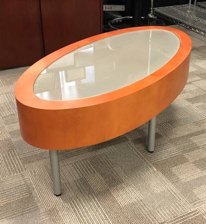 Oval coffee table from office