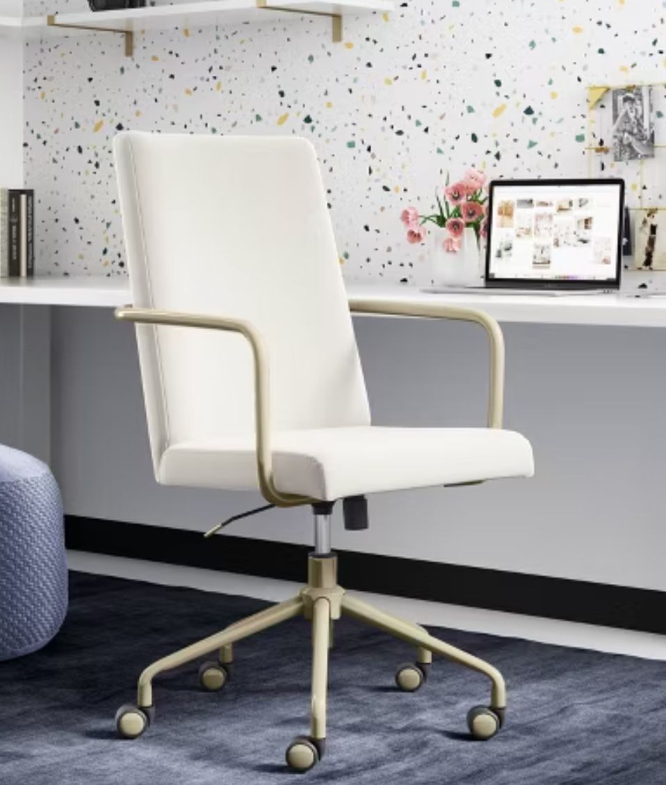 NEW ergonomic Office Desk Chair - Gold / Cream Velvet