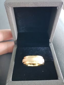 Gold Tungsten Ring