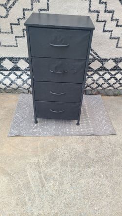 Black 4-Drawer Fabric Dresser