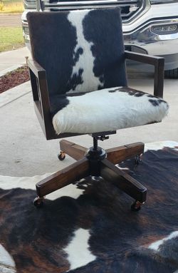 Cowhide desk chair