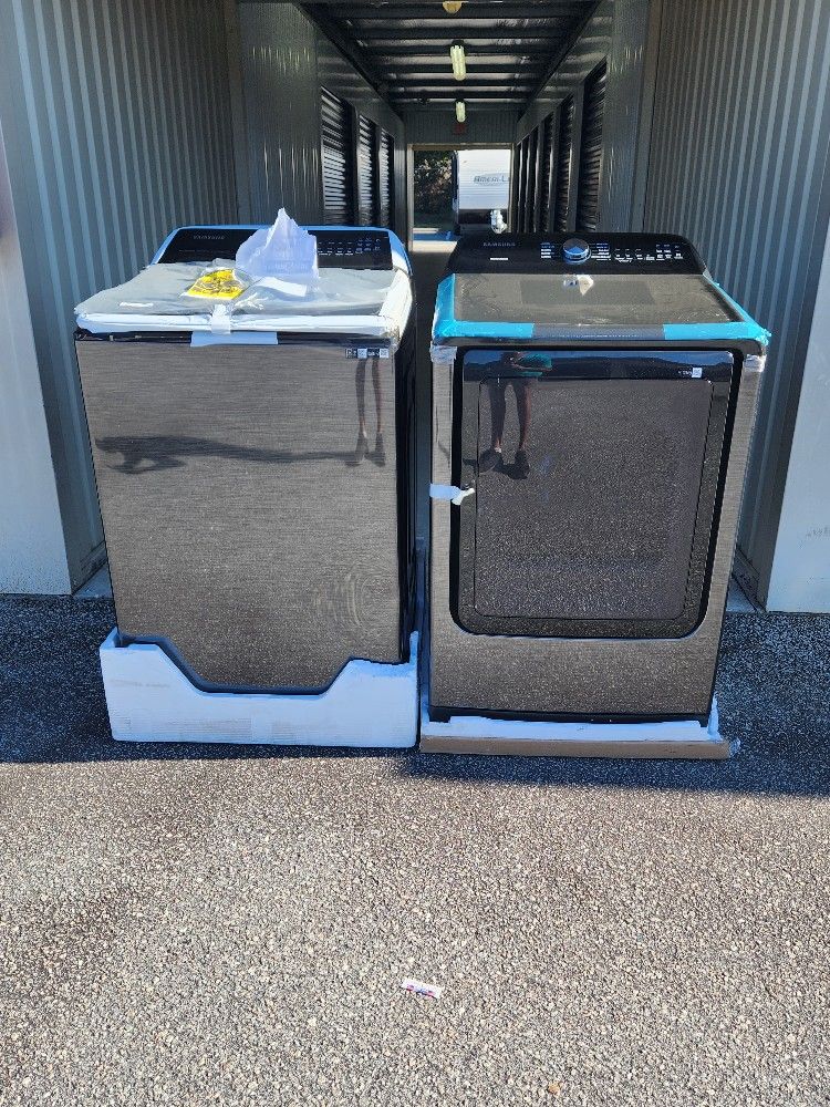 SAMSUNG TOP LOAD WASHER AND DRYER