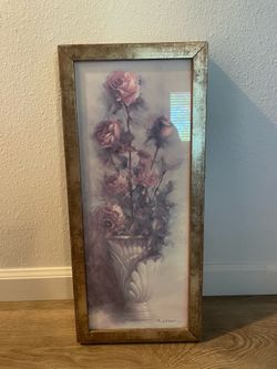 Flower framed home decor
