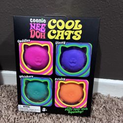 Needoh Cool Cats Set Of 4 Squishy