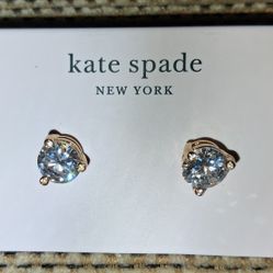 NEW Kate Spade "Rise and Shine" stud earrings with pink gift bag $25 FIRM