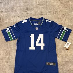 NEW DK METCALF NIKE VAPORFUSE THROWBACK JERSEY SEAHAWKS SIZE L 
