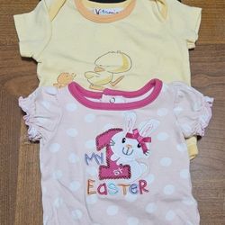 0-3  ( 3 Piece ) Months Baby Girl One Piece Bodysuits 