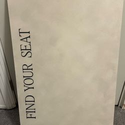 Find Your Seat Event Sign 