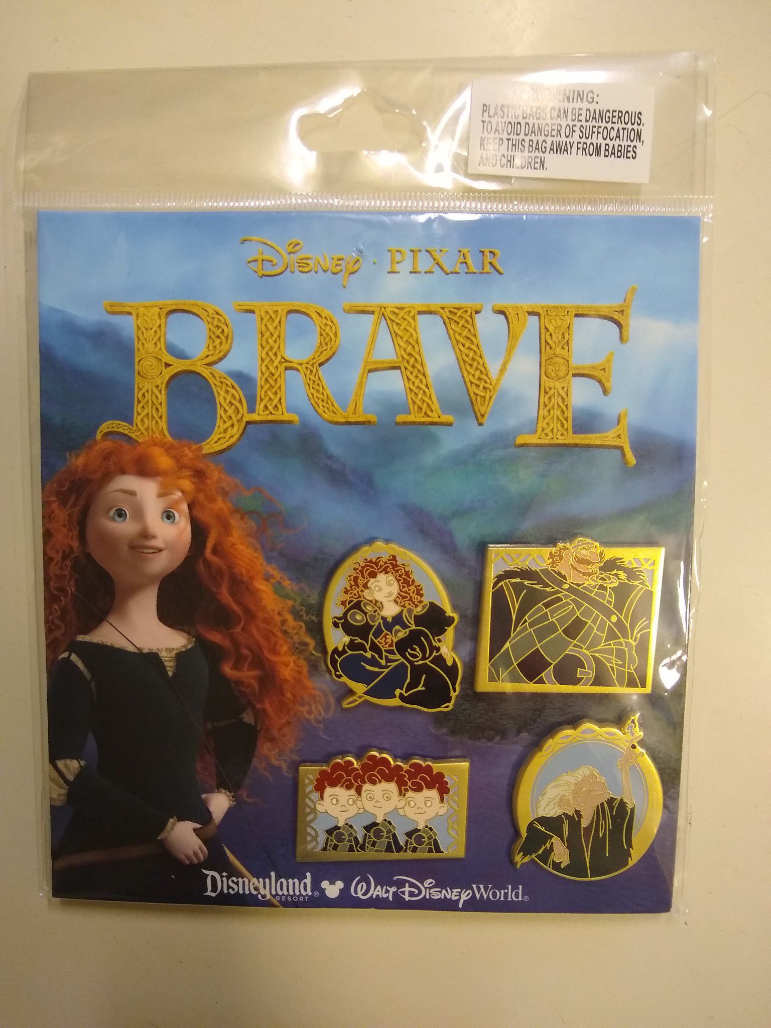 Official Disney Pixar Brave 4 Pins Set