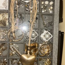 Heart Gold Statement Necklace $6
