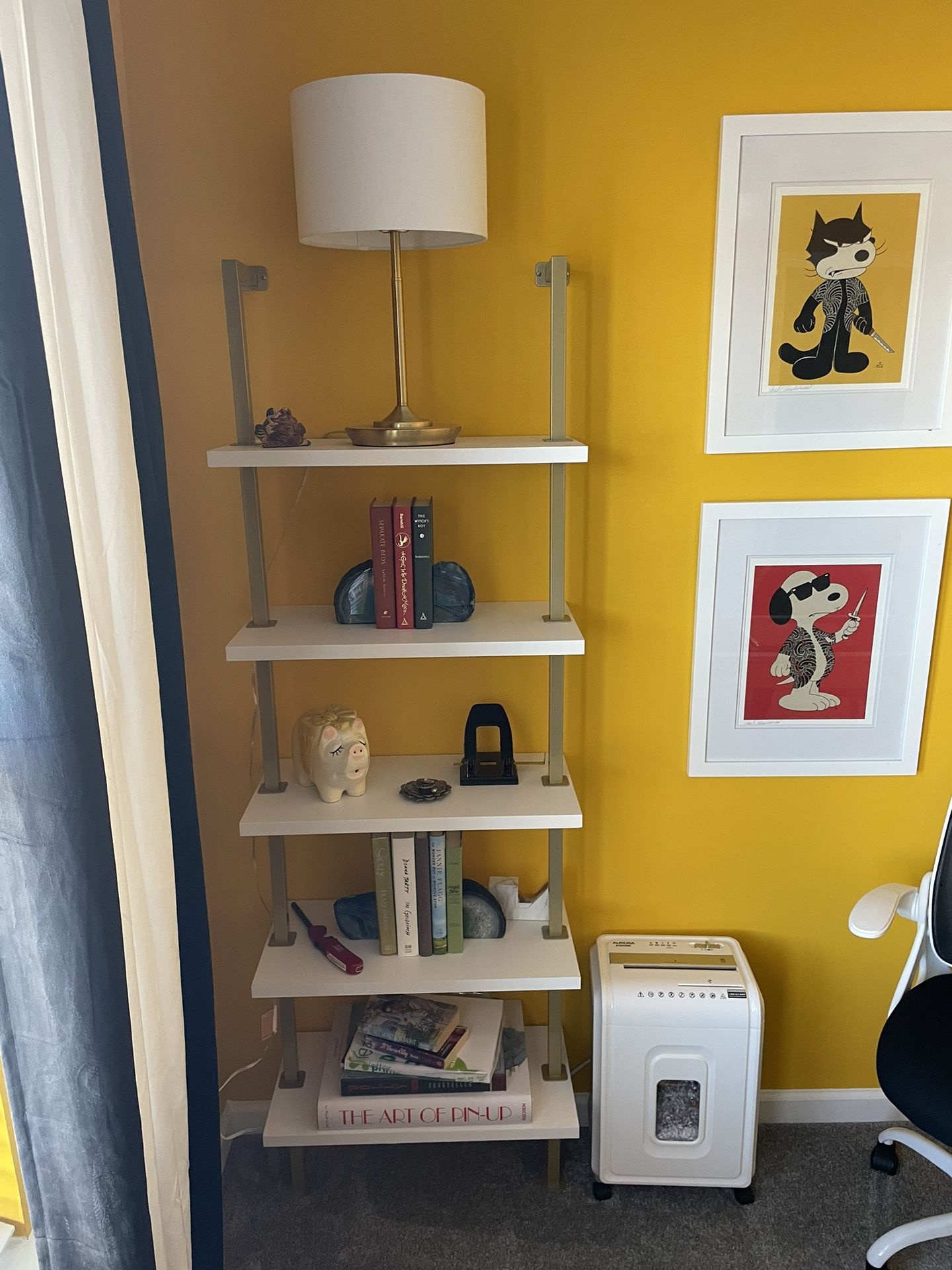 5-Shelf Wall Mounted Bookcase