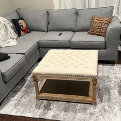 Sectional Couch And ottoman - Purchased Oct 2023