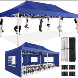 10x20 HEAVY DUTY Pop up  Canopy with sidewalls Commercial  Ten  UPF 50+ All Weather Waterproof Outdoor Wedding Party Tents Canopy Gazebo