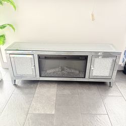 Soporte de Tv whit Chimenea
