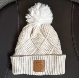 Pokémon Pikachu Ivory Knit Beanie Hat For Sale!