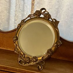 Antique Heavy Cast Iron Mirror 