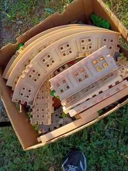 Box full of waffle blocks