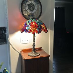 Stained Glass Lamp Solid Brass Base