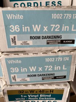 1” vinyl blinds room darkening blinds all sizes price starts at $20