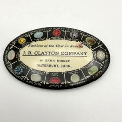 Very Rare Early 1900 J.R. CLAYTON COMPANY Advertising Pocket Mirror
