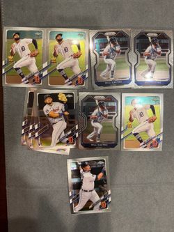 Detroit Tigers Baseball Card Lot Topps Chrome Prizm