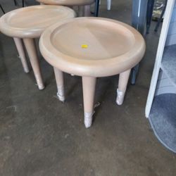 Brand New  Round Wood Accent Table