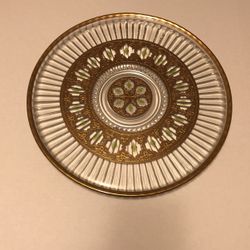Vintage Culver Glass 14 K serving tray Perfect!