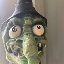 Vintage Paper Magic Brand Witch Rubber Hanging Or Shelf Sitting Decor