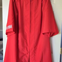 Red Graduation Cap & Gown-tassel Not Included