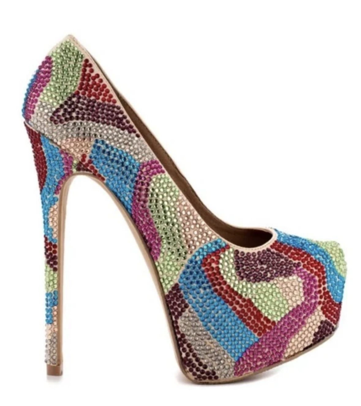 Steve Madden Divinyl Rainbow Platform Stilettos