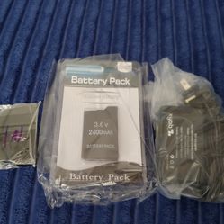 Battery Charger & Battery Cover For PSP System 