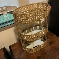 Gold 3-Tier Organizer / Vanity Storage Shelf
