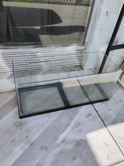 GLASS AQUARIUM TANK WITH BLACK FRAME