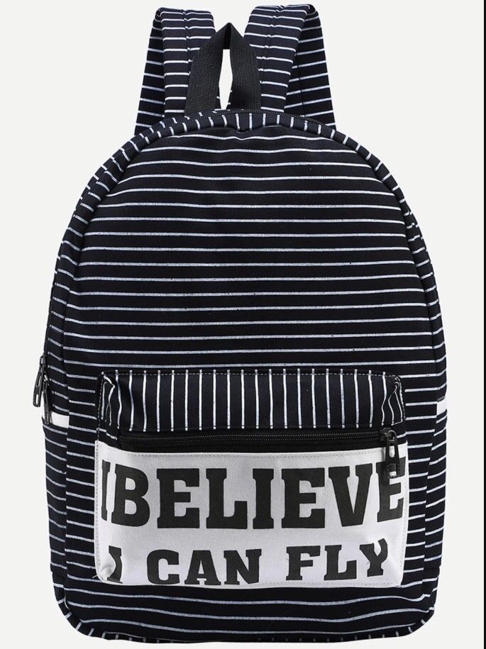 I believe i can fly Backpack striped