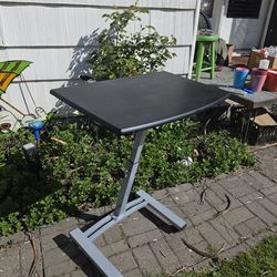 Height Adjustable Portable Black Desk Table