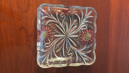 Beautiful Rock Crystal Tray, US Glass Co. 1905