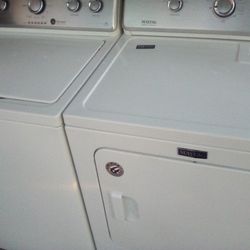Like New Maytag Commercial Technology Washer Dryer Electric 240 Set