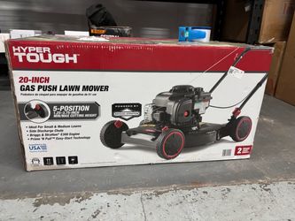 Hyper Tough Cortadora de Césped Empujable de Gasolina de 20" y 125 Cc con Motor Briggs y Stratton, Negra
