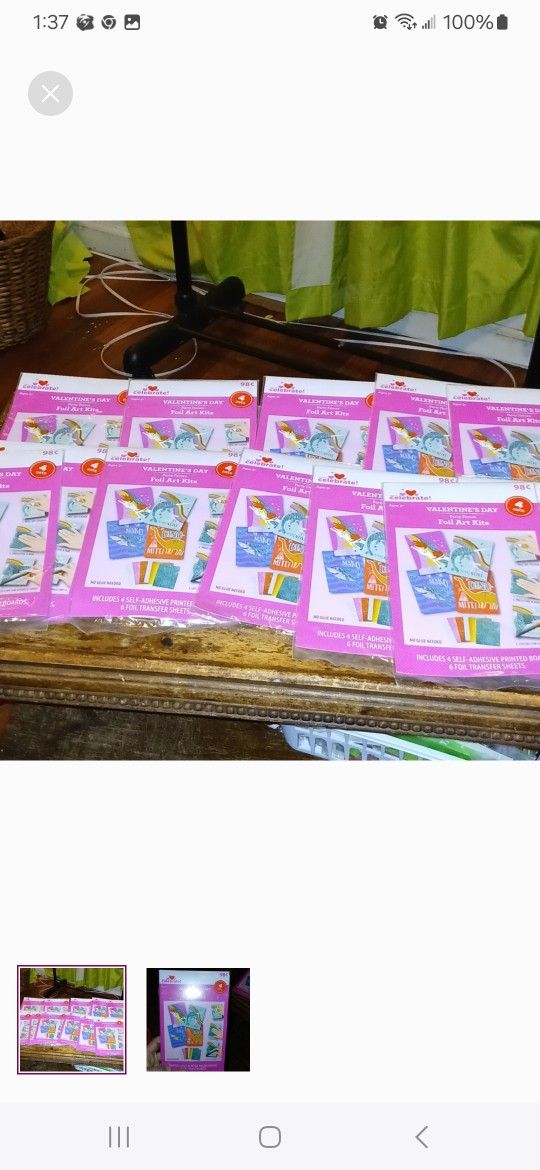 Valentines Day Foil Art Kits Lot