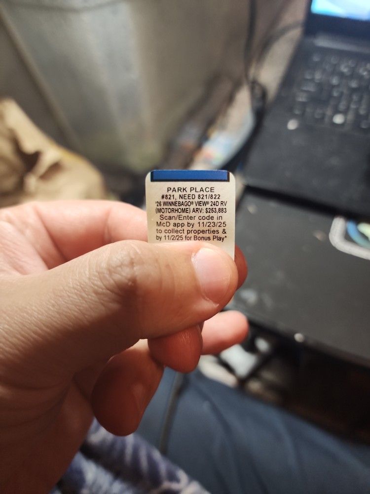 Mcdonalds Monopoly Park Place