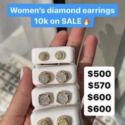 10k women’s diamond earrings on sale We have wholesale prices, come shop with me downtown LA