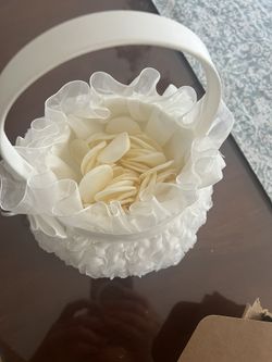 Silk Petals And Basket For Flower Girl