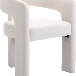 Modern velvet fabric upholstered dining chair