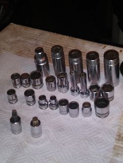 Snap on. 3/8 drive sockets with LIFETIME WARRANTY