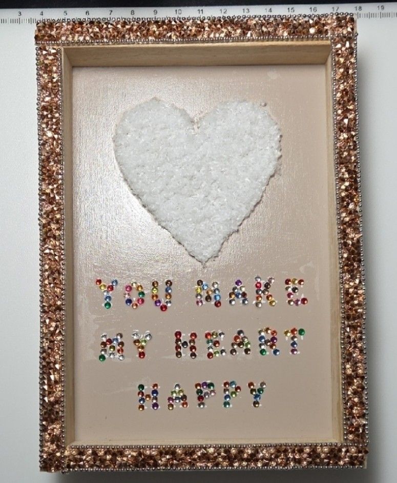 White and Tan Decorative Accent Frame with Intricate Scrollwork