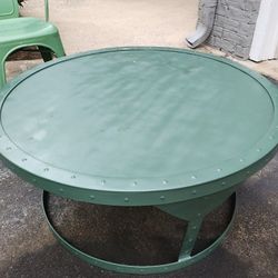 Round vintage Metal Bistro Table 